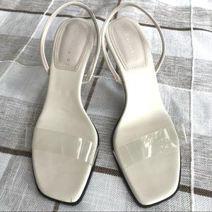 Zara Translucent Clear PVC Strappy Kitten Heels Size EU 39